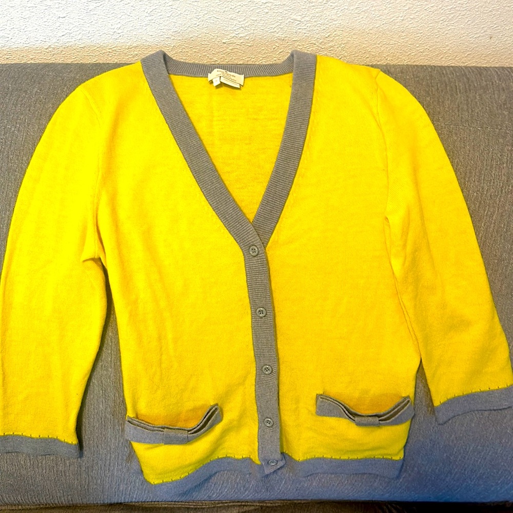 Bright Yellow Kate Spade Cardigan